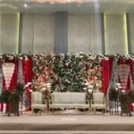 Luxury Wedding Stage Decoration with Floral Backdrop