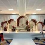 Luxury Wedding Stage Décor with Floral Arch