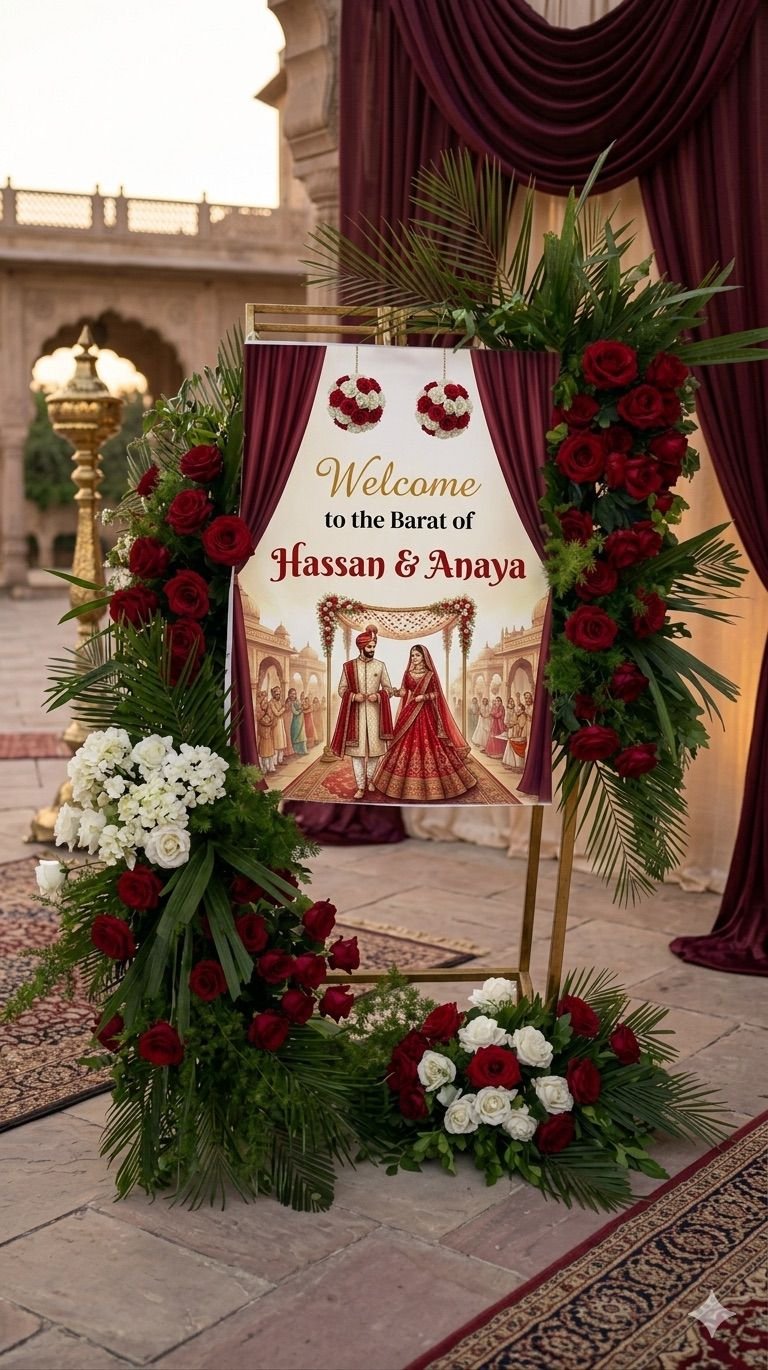 WhatsApp Image 2026-05-28 at 12.48.06 AM Luxury Barat Welcome Sign Board - Image 1