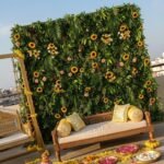 Luxury Sunflower Mehndi Stage Décor