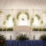Luxury White & Gold Wedding Stage Decor