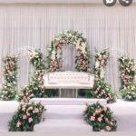 Luxury Bridal Stage Décor with Floral Arches