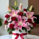 Luxury Lily & Red Rose Box