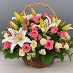 Luxury Lily & Rose Floral Basket