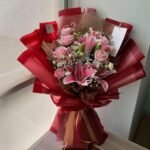 Luxury Pink Lily & Rose Bouquet