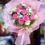 Luxury Pink & White Rose Bouquet