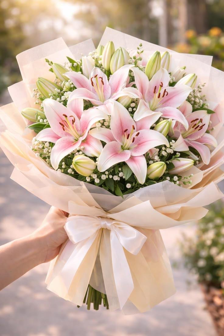 WhatsApp Image 2026-05-28 at 12.54.55 AM Luxury Pink Lily Bouquet - Image 1