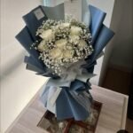 Luxury White Rose & Baby's Breath Bouquet