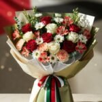 Luxury Red & White Rose Bouquet