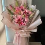 Luxury Pink Lily & Rose Bouquet