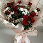 Luxury Red Rose & White Chrysanthemum Bouquet