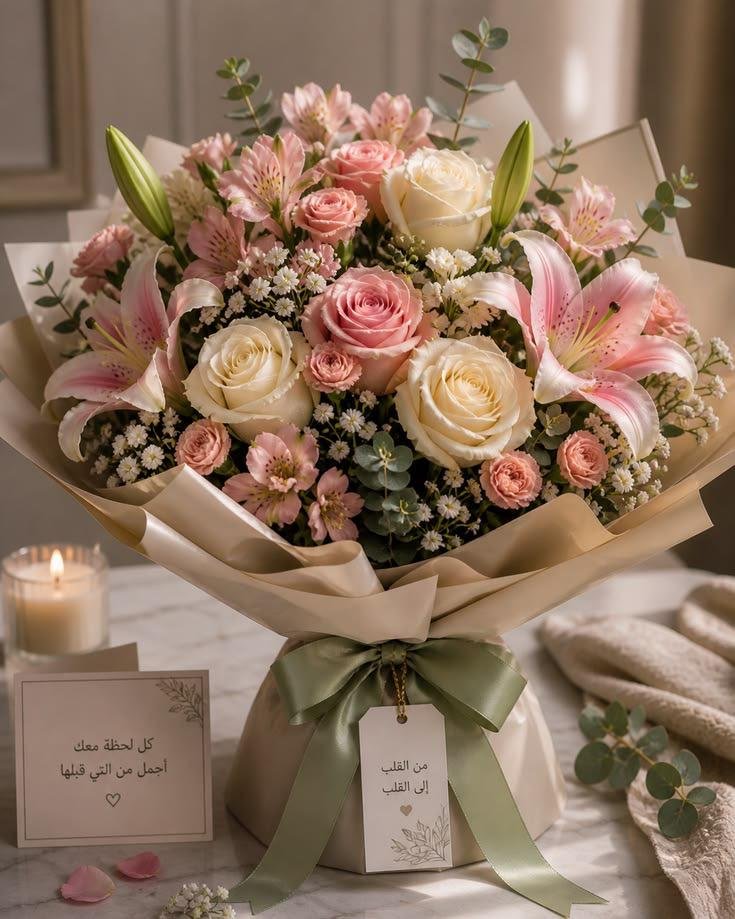 WhatsApp Image 2026-05-28 at 12.55.32 AM Luxury Blush Rose & Lily Premium Bouquet - Image 1