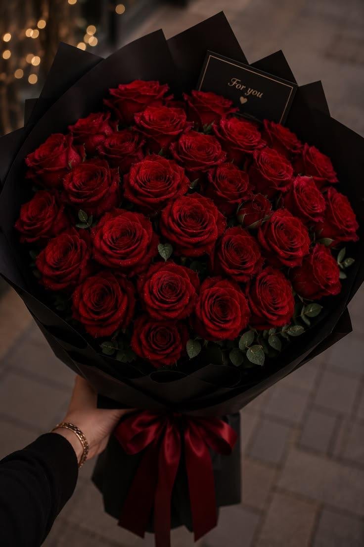 WhatsApp Image 2026-05-28 at 12.55.34 AM Luxury Velvet Red Rose Bouquet - Image 1