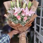 Luxury Pink Lily & Rose Bouquet