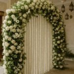 Luxury White Rose Wedding Arch