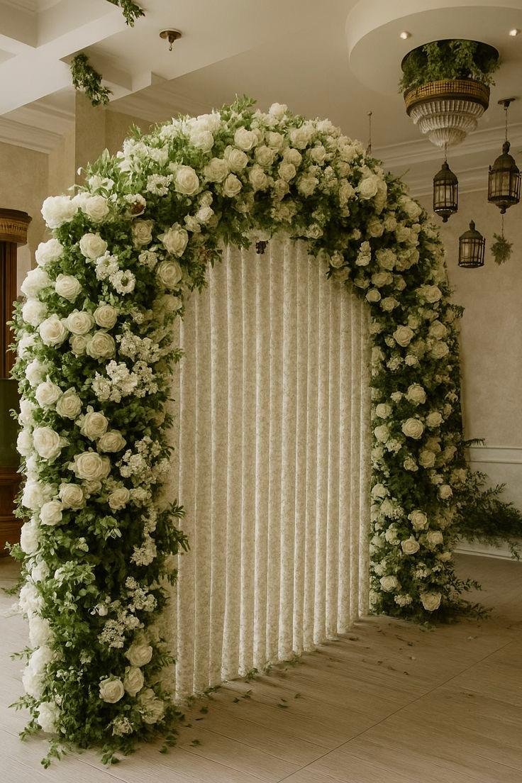 WhatsApp Image 2026-05-28 at 12.56.19 AM Luxury White Rose Wedding Arch - Image 1