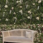 Luxury Emerald Foliage & White Rose Wedding Stage