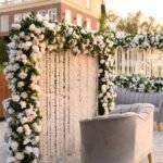 Luxury White Rose Wedding Stage Decor