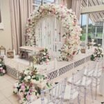 Luxury Rose & Peony Wedding Stage Floral Arch
