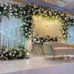 Luxury White Rose Wedding Stage Decor