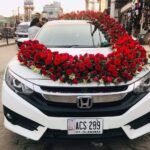 Luxury Royal Red Rose Wedding Car Decor