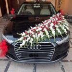 Luxury Wedding Car Floral Decoration – Red & White