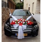 Luxury Bridal Car Décor | Red & White Roses