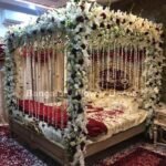Luxury Wedding Bed Floral Decor
