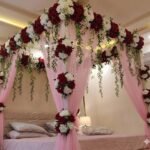 Luxury Wedding Bed Floral Decor