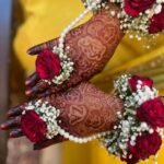 Bridal Floral Haath Phool & Mehndi Hand Jewelry Set