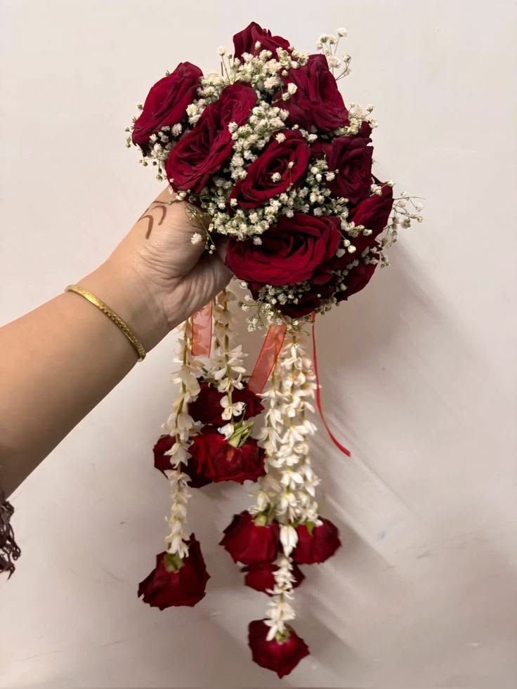 WhatsApp Image 2026-05-30 at 8.48.07 PM Crimson Cascade Bridal Hand Bouquet - Image 1