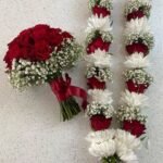 Red Rose Bridal Bouquet & Varmala Set