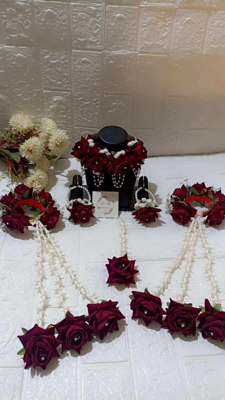 WhatsApp Image 2026-05-30 at 8.48.10 PM (2) Luxury Crimson Rose Bridal Floral Jewelry Set - Image 1