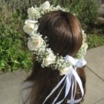 Luxury White Rose & Baby's Breath Floral Crown