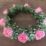 Luxury Pink Rose & Baby's Breath Floral Crown