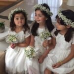 Luxury Baby’s Breath Flower Girl Crowns & Bouquets Set